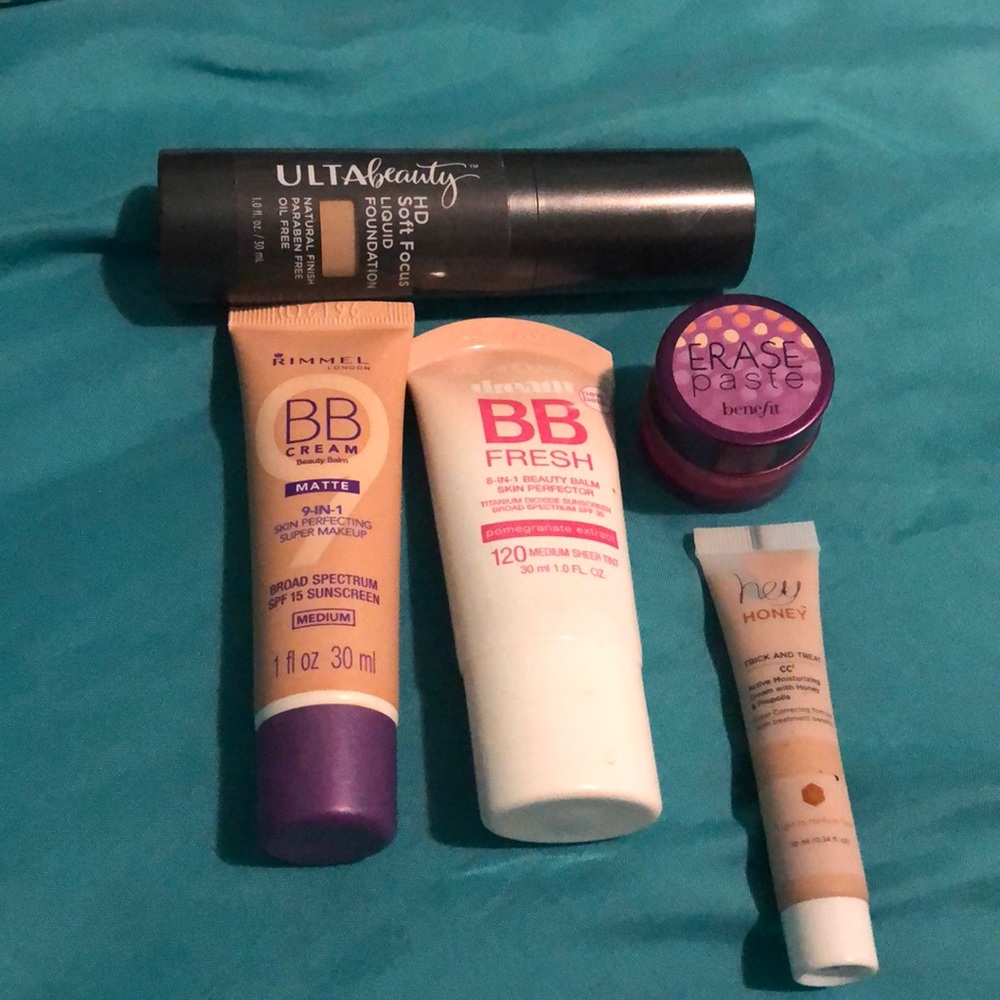bb creams, foundation, and concealer.